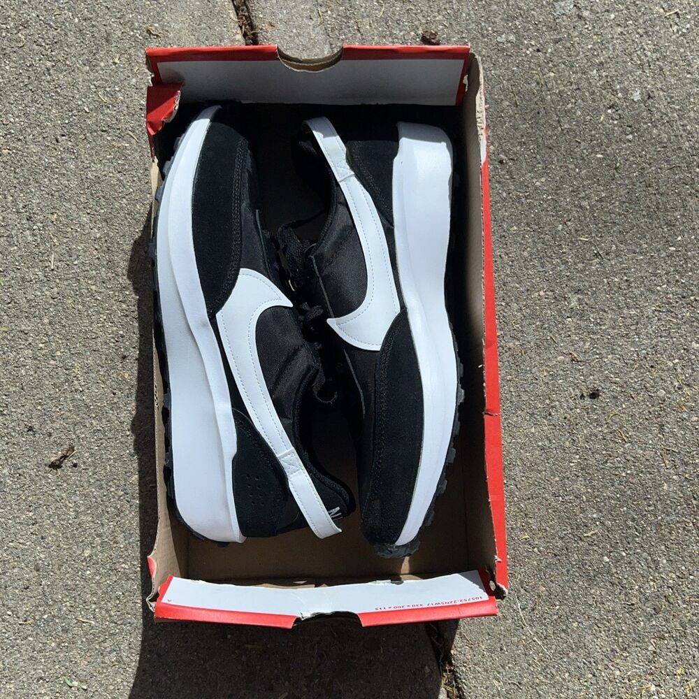Mens Size 10 - Nike Waffle Debut Sneakers Black White New in Box DH9522-001
